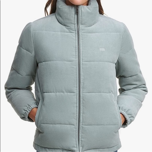 Levi’s Zoe Corduroy Puffer Jacket in Mint Size Extra Large - Picture 13 of 13